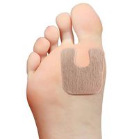 Steins Adhesive Felt Blister Pads, Bunion Pads, Relieves Pain from calluses, U-8 IPK Padding, 3/16", 100Count