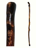 RMS Natural Wood Walking Stick - 48 Inch Handcrafted Wooden Hiking Stick and Trekking Pole with Wrist Strap - Ideal for Men or Women with Active Outdoor Lifestyle (Smooth Handle, 48 Inch)