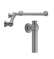 Jaclo G60-36-48-IC-ORB 90 Degree Reeded with End Caps Grab Bar with Left-Hand Configuration, Polished Chrome, 16" x 24"