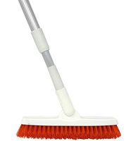 Grout Brush with Long Handle - Extendable Telescopic Handle - Kitchen | Shower | Tub | Tile Scrub Brush by Foxtrot Living