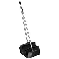 Remco 62509 Lobby Dustpan with Broom, Polypropylene/Polyester/Aluminum, 7" X 14" Bin, 37" Handle, Black