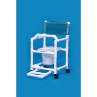 Standard Line Commode with Footrest and Lap Bar Mesh Bag Color: Wineberry