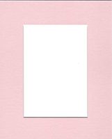 Pack of (5) 11x14 Acid Free White Core Picture Mats Cut for 8x10 Pictures in Pink