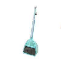 Xifando Mini Broom with Dustpan for Kids,Little Housekeeping Helper Set (Light Blue)