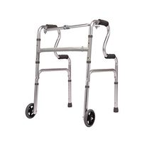 Rolling Walkers Walker Thick Aluminum Alloy Walker Collapsible Elderly Disabled Rehabilitation Folding Walker (Color : Silver, Size : 484384CM)
