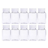 SUPVOX 12pcs 80ml Empty Potable Clear Plastic Medicine Pill Bottle Container Cosmetic Bottle with Lid for Pill Tablet Liquid Water Sample
