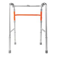 Standard Walkers Walker Four-Legged Elderly Walker Elderly Trolley Auxiliary Walker Folding Lower Limb Training Walker (Color : Silver, Size : 5043.5cm)
