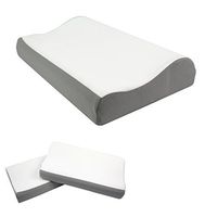 Moncross Memory Foam Pillow Set - 2Pack, Ergonomic Cervical Contour Pillow, Neck Support and Pain Relief, Removable and Washable Cover