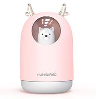 Rockano 200ml Cool Mist Ultrasonic Humidifier by Quooz with Aromatherapy Essential Oil Diffuser Has High and Regular Mist Settings Auto Shut-Off and Adjustable Light Options