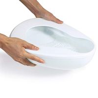 GHzzY Large PP Smooth Bedpan for Paralysis & Bedridden People - Washable Bed Pans for Man and Woman - Adult Size:13.4" x 10.6",White