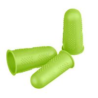 yanQxIzbiu Silicone Finger Cot, Anti-Scald/Anti-Slip/Anti-Burn Finger Protectors, Protect Finger Sleeve Caps Gloves Green 5pcs