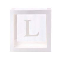 D-XinXin Transparent Decorations Boxes,DIY Alphabet Transparent Box Blocks Party Decoration Backdrop for Wedding/Birthday Party/Travel Themed Party/Baby Shower Christmas Decor