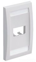 Wall Plate, Single Gang, 2 Ports, White