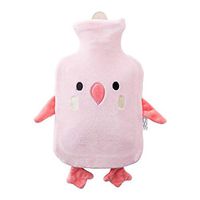 SUWIN Cute Cartoon Chick Large Portable Hot Water Bottle, Detachable Water-Filled Explosion-Proof Hot Water Bag, Colorful Plush Jacket, for Students and Children