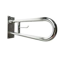 Teerwere Toilet Rail Safety Hand Support Railing Bathroom Seat Bracket Foldable Non-Slip Toilet Bathroom Bathroom for Elderly and Handicap (Color : Silver, Size : 32x75cm)