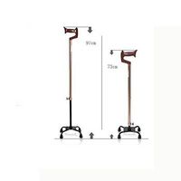 WW Elderly Walking Stick Aluminum Alloy Walker Non-Slip Medical Care Four-Foot Telescopic Crutches