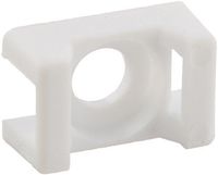 Hellermann Tyton CTM110C2 Cable Tie Mount, 0.19" Hole Diameter, 0.2" Max Tie Width, PA66, White (Pack of 100)