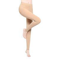 DCCDU Medical Compression Pantyhose for Women & Men, Gradient Compression Support Pantyhose Firm Support 20-30 mmHg Treatment Swelling, Varicose Veins, Edema(UP Grade) (Footless Beige, XL)