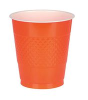 Big Party Pack Orange Peel Plastic Cups | 16 oz. | Pack of 50 | Party Supply
