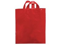 Reusable Soft Loop Plastic Bags - Mezzo Red Studio Shopping Bags Bulk 80% Recycled Plastic 16x15x6" (250 Bags) -Wraps-BSMRE