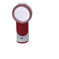 PROW® Red 3 X 4.5X 6X Magnification Folding Design Desktop Lighting Magnifying Glass with 17 LED Lights USB Cable Handheld Loupe