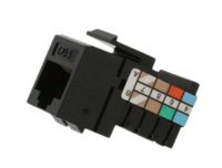 Leviton 41108-RE5 Category 5 QuickPort Connector, CAT 5, Black