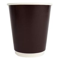 10 oz Disposable Paper Coffee Cups - Double Wall Brown Hot Paper Cups - Extremely - Hot Cup Factory - 100 Count