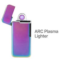 FL5018 Electronic USB Lighter Windproof ARC Spin Plasma Rechargeable for Candle (Purple)