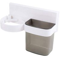 LOSYU Punch-Free Ultra-Light Creative Blow-Dryer Rack, ABS Material Hair Dryer Holders, Wall Mount Hair Straightener Holder, with Comb Storage Cup, with Plug Storage (Size : 2 Cylinder)