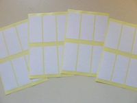 Minilabel White Paper Stickers, 50X24mm Rectangle, 24 Labels, Economy Pack