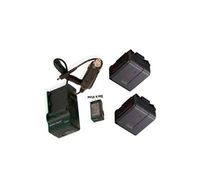 2 Batteries + Charger for Panasonic HDC-HS300, Panasonic HDC-HS300K, Panasonic HDC-HS300P, Panasonic HDC-HS300PC