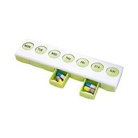 7 Day Weekly with 7 Large Compartments Pill Box Pop Up Organiser Dispenser BPA Free for Vitamins Fish Oils Supplements Medication