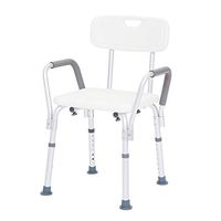 Walkers Home Bathroom Bath Chair Aluminum Alloy Old Non-Slip Stool Height Adjustable Walking Armchair Gift (Color : White, Size : 465770cm)