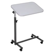 Gary Overbed Rolling Table Over Bed Laptop Food Tray Hospital Desk Tilting Top