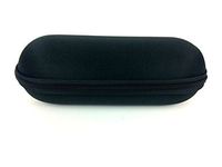 9" Large Zippered Padded Pouch Hard Carrying Case Protective Glass Storage for Pipes (Black)