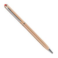 Slimline Pastel Ballpoint Pen Topped With Corresponding Swarovski Elements, Pastel Orange