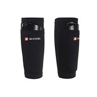 Compression Socks QUNANEN Men Adult Kids Boys Football Leggings Ankle Socks Foot Protect Thick Pad Sleeves Instant Shin Splint Support, Leg Cramps, Calf Pain Relief, Running Socks (Black, Adult Size)