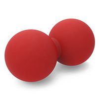 Isafish Peanut Massage Ball Silicon Double Lacrosse Ball for Myofascial Release Trigger Point Therapy Muscle Knots Yoga Therapy Red