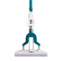 MOP Super Absorbent Professional Double Roller Sponge Foam Mop Sponge Mop Roller Mop (Color : Blue, Size : 104-128x29cm)