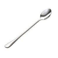 giveyoulucky Long Handle Stainless Steel Tea Coffee Spoon Cocktail Ice Cream Soup Spoons Cutlery - 2