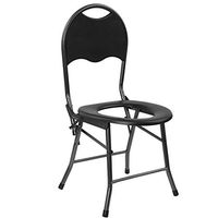 G-LXYZBQSHYP Toilet Seat with Backrest Portable Toilet for Adults Commode Chair Folding Lightweight Bedside Commode