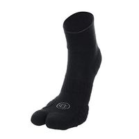 Doctor's Choice Bunion Relief Quarter Sock with Split Toe Separator and Soft Cushioning for Hallux Valgus, (Black, Medium) Womens Shoe Size: 6-10