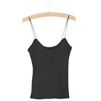 Knitted Tank Tops Women Camisole Vest Simple Stretchable VNeck Slim Sexy Strappy