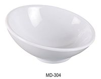 Yanco MD-304 Milando Sheer Bowl, 3.5 oz Capacity, 4" Width,Melamine, White Color, Pack of 72