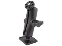 RAM MOUNTS (RAM-B-347-366U Flat Surface Mount 2" X 2.5" Square Base, Double Socket Arm and 1/4"-20 Camera Threaded Adapter