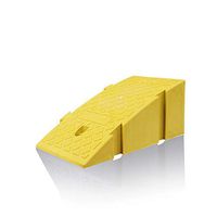 Quisilife Rubber Ramp 2 Pcs of Rubber Ramp Parking Mats Increase Frame Plastic Slope Climbing Pad Pedal Thickening Pad Step Board Ladder Frame Triangle (Color : Yellow, Size : 45x15x16cm)