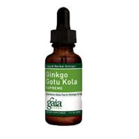 Ginkgo Gotu Kola Supreme, 4 oz by Gaia Herbs (Pack of 3)
