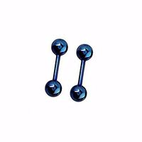 2pcs Women Men Titanium Steel Ball Ear Studs Cartilage Barbell Piercing Earring Best Beauty For gift Womans Accessory Accessories Elegant | Colors - Blue