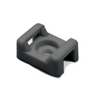 Hellermann Tyton CTM40C2 Cable Tie Mount, 0.25" Hole Diameter, 0.31" Max Tie Width, PA66, Black (Pack of 100)