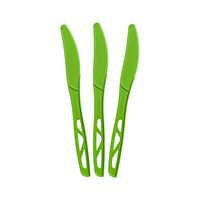 Transitions2earth Compostable Knives - Made from Corn - Box of 200 - Green - Large - Heavyweight - Plant a Tree with Each Item Purchased!